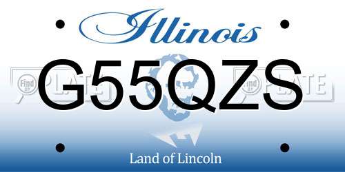 G55QZS Illinois License Plate