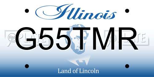 G55TMR Illinois License Plate
