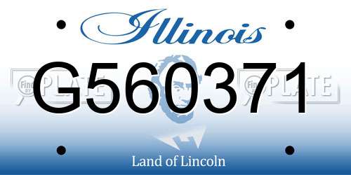 G560371 Illinois License Plate