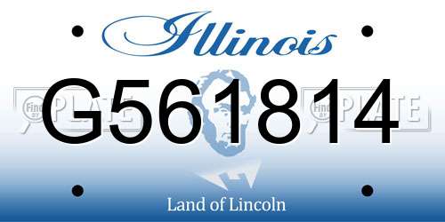 G561814 Illinois License Plate