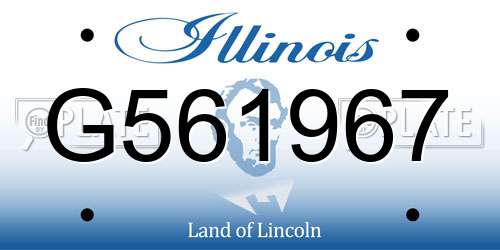 G561967 Illinois License Plate