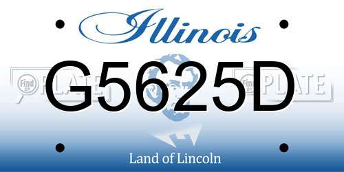 G5625D Illinois License Plate