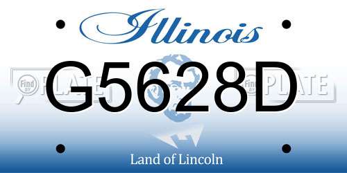 G5628D Illinois License Plate