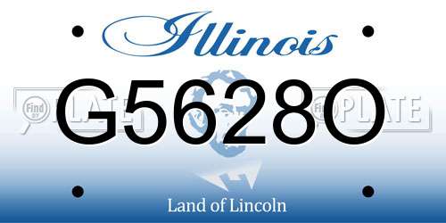 G5628O Illinois License Plate