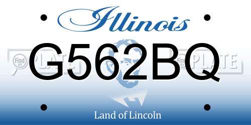 G562BQ Illinois License Plate