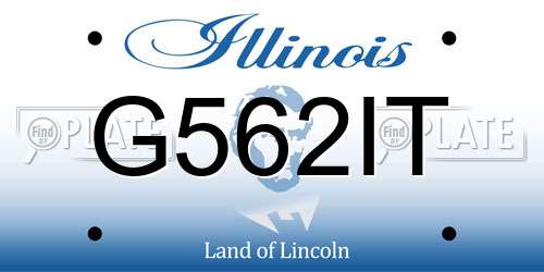 G562IT Illinois License Plate