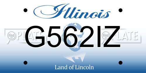 G562IZ Illinois License Plate