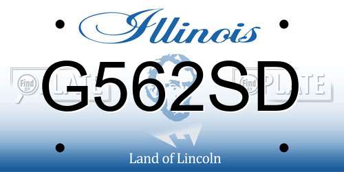 G562SD Illinois License Plate
