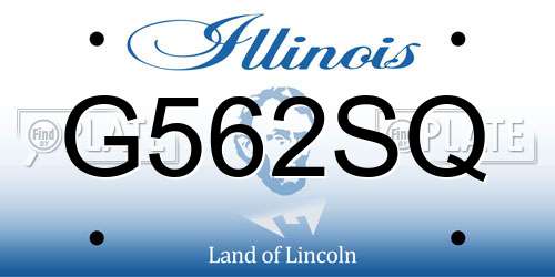 G562SQ Illinois License Plate