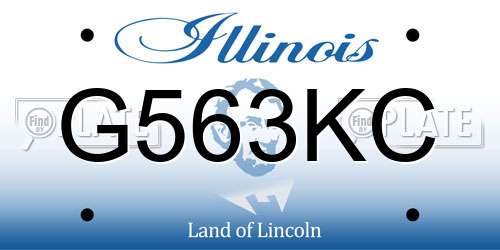 G563KC Illinois License Plate