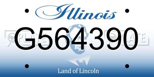G564390 Illinois License Plate
