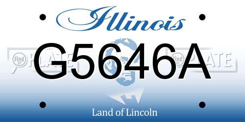 G5646A Illinois License Plate