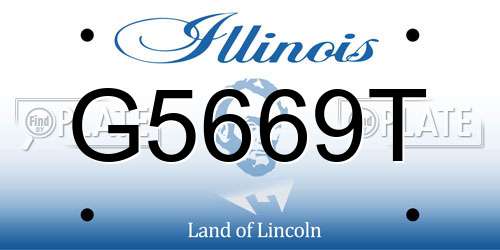 G5669T Illinois License Plate