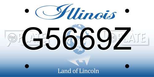 G5669Z Illinois License Plate