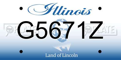 G5671Z Illinois License Plate