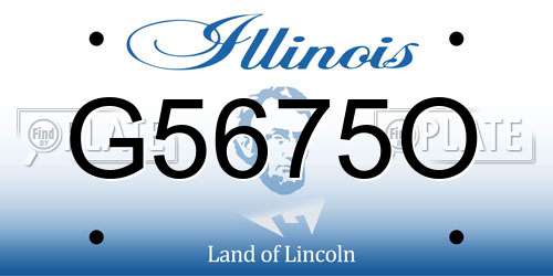 G5675O Illinois License Plate