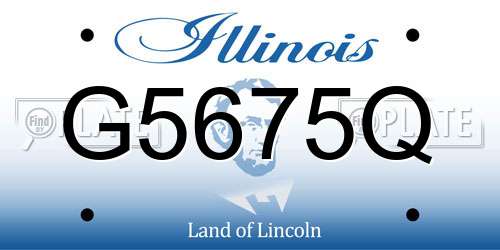 G5675Q Illinois License Plate
