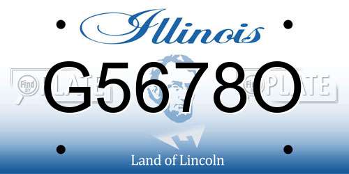 G5678O Illinois License Plate