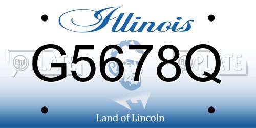 G5678Q Illinois License Plate