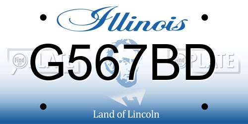 G567BD Illinois License Plate