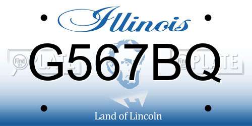 G567BQ Illinois License Plate