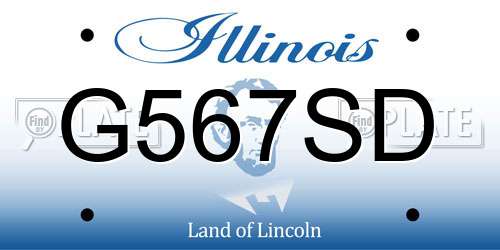 G567SD Illinois License Plate