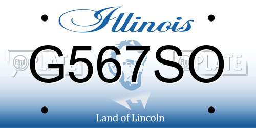 G567SO Illinois License Plate