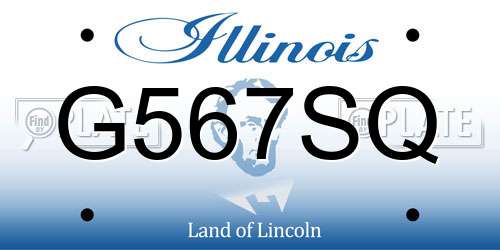 G567SQ Illinois License Plate