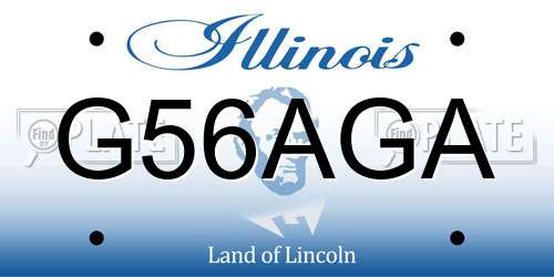 G56AGA Illinois License Plate