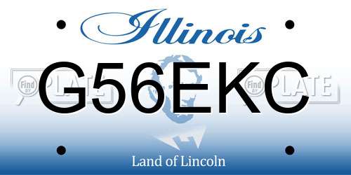 G56EKC Illinois License Plate