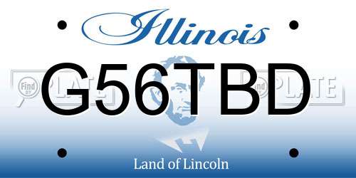 G56TBD Illinois License Plate