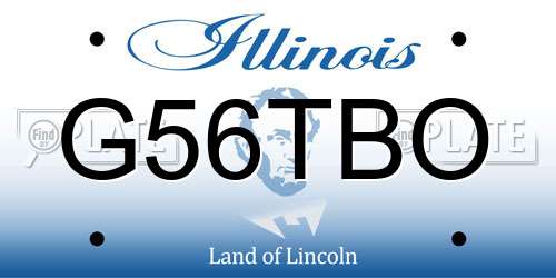G56TBO Illinois License Plate