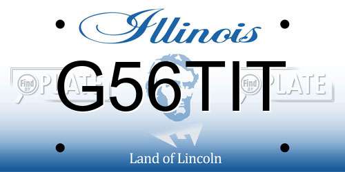 G56TIT Illinois License Plate