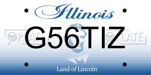 G56TIZ Illinois License Plate