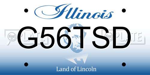 G56TSD Illinois License Plate