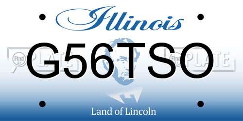 G56TSO Illinois License Plate