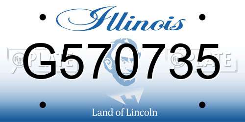 G570735 Illinois License Plate
