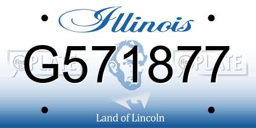 G571877 Illinois License Plate