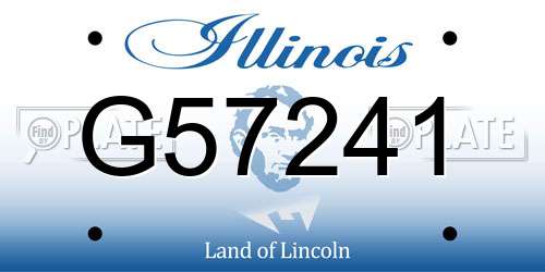 G57241 Illinois License Plate
