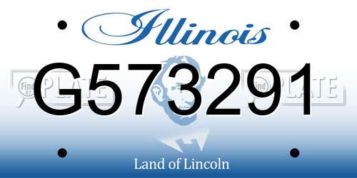G573291 Illinois License Plate