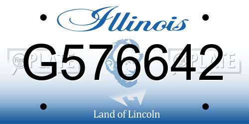G576642 Illinois License Plate