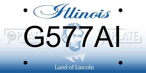 G577AI Illinois License Plate
