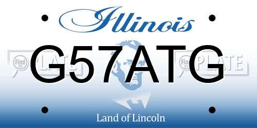 G57ATG Illinois License Plate