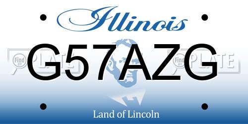 G57AZG Illinois License Plate