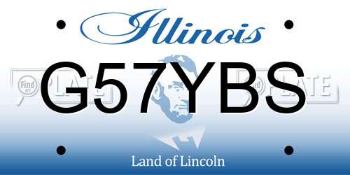 G57YBS Illinois License Plate