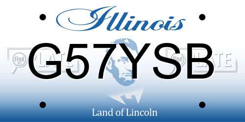 G57YSB Illinois License Plate
