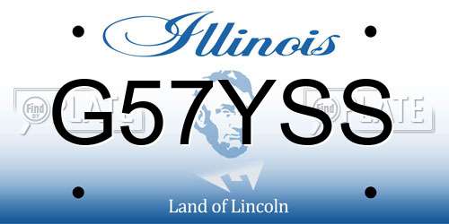 G57YSS Illinois License Plate