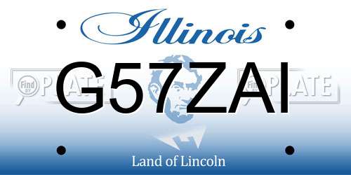 G57ZAI Illinois License Plate