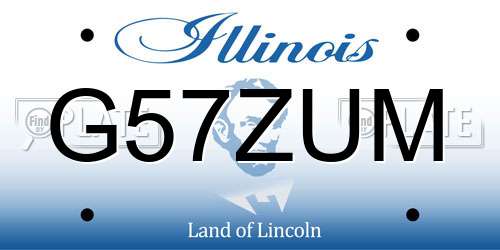 G57ZUM Illinois License Plate