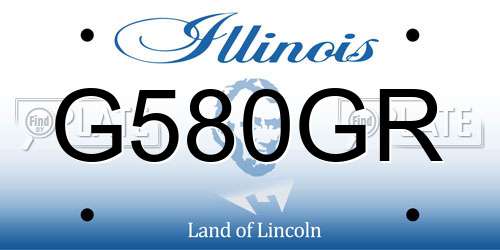 G580GR Illinois License Plate